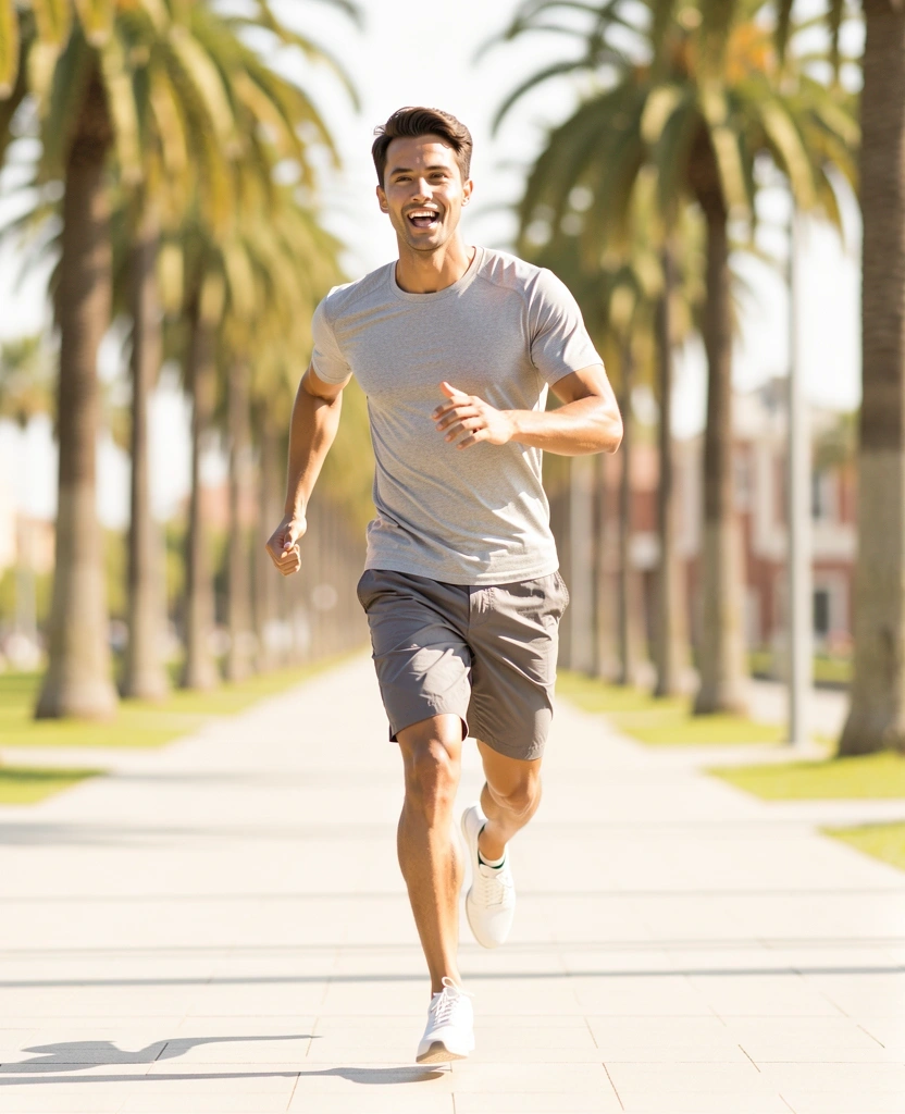 Persona realizando actividad física al aire libre